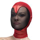 Mesh Heart Mask Fully Covered Face - Hearts Mask Red/Black