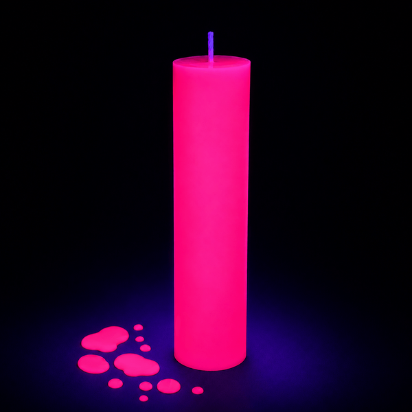 Неонова рожева свічка для Wax Play з UV-ефектом 207200 фото