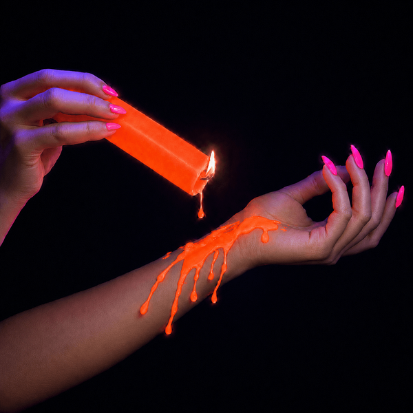 Неонова помаранчева свічка для Wax Play з UV-ефектом 203200 фото