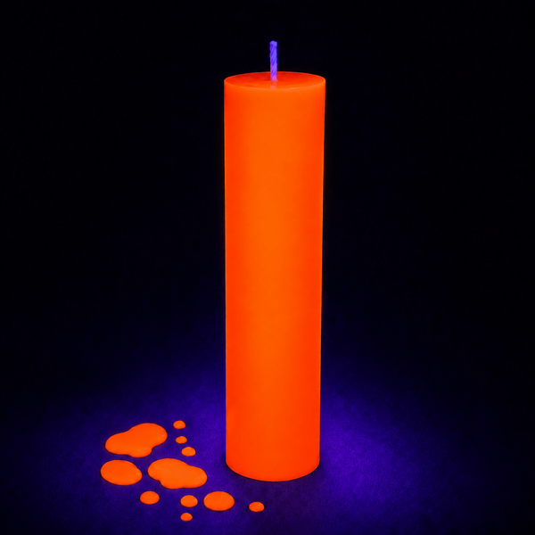 Неонова помаранчева свічка для Wax Play з UV-ефектом 203200 фото