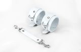 Hand Restraints, Genuine Leather, White